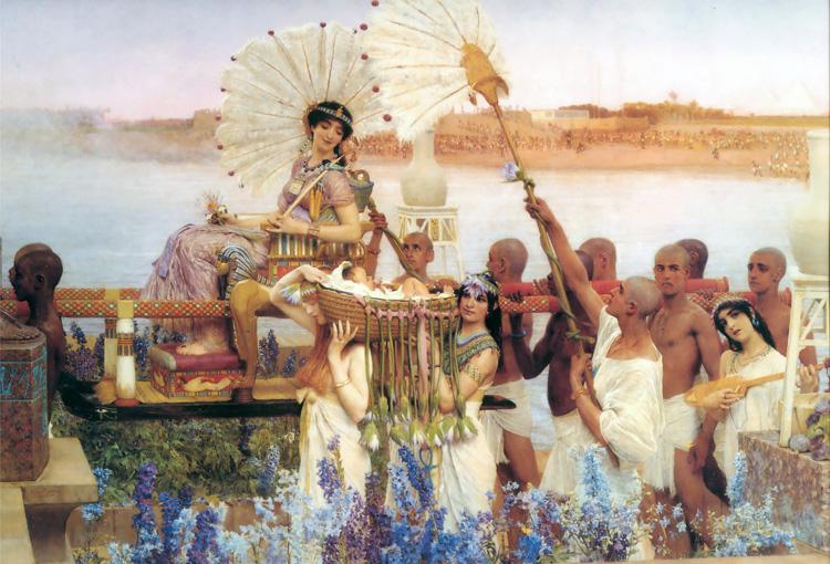 Alma-Tadema, Sir Lawrence The Finding of Moses (mk23) Sweden oil painting art